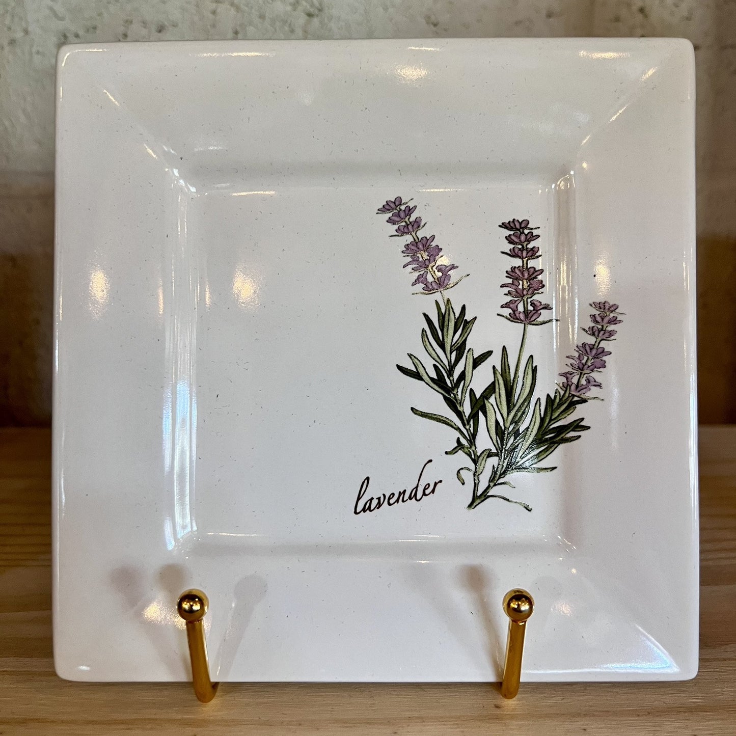 Mallory Lane Appetizer Dessert Plates Spices Sage Lavender Chives Dill Farmhouse