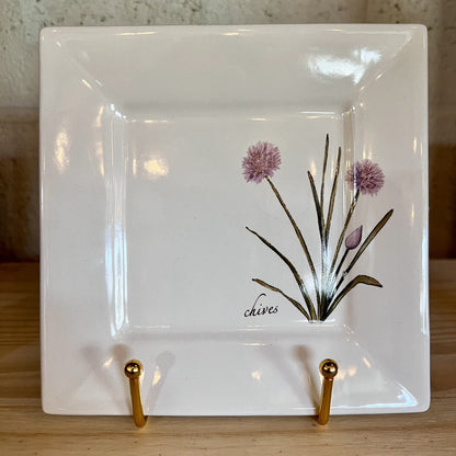 Mallory Lane Appetizer Dessert Plates Spices Sage Lavender Chives Dill Farmhouse
